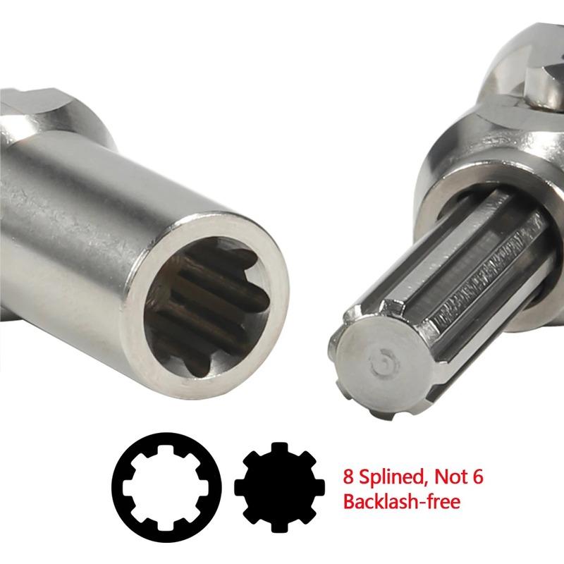 Stainless Steel Universal Joint Drive Shaft for 1/10 RC Crawler SCX10 III Capra TRX4 TRX6 D90 VS4-10 CC01 CFX Element Enduro TF2