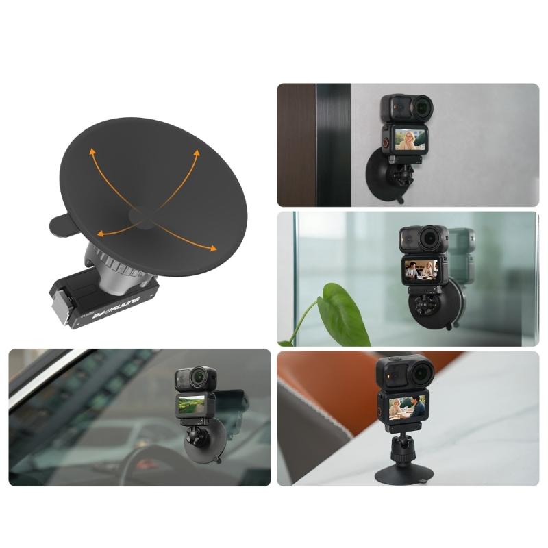 Magnetic Quick Release Mount Suction Cup Stand For Action 6 Camera Holder With 360Degree Ball Head Strong Suction Power