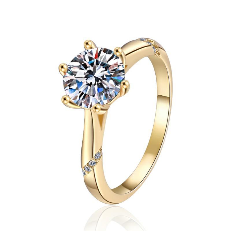 0.5-2ct D Color Moissanite Engagement Ring for Women 925 Silver Gold Plated Solitaire Rings