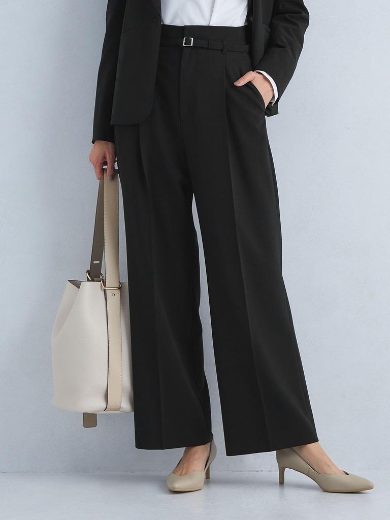 United Arrows Green Label Relaxing Powder Wide Pants, available in short and tall sizes, size 35141991967 2130, Natural (21), Size S (36)