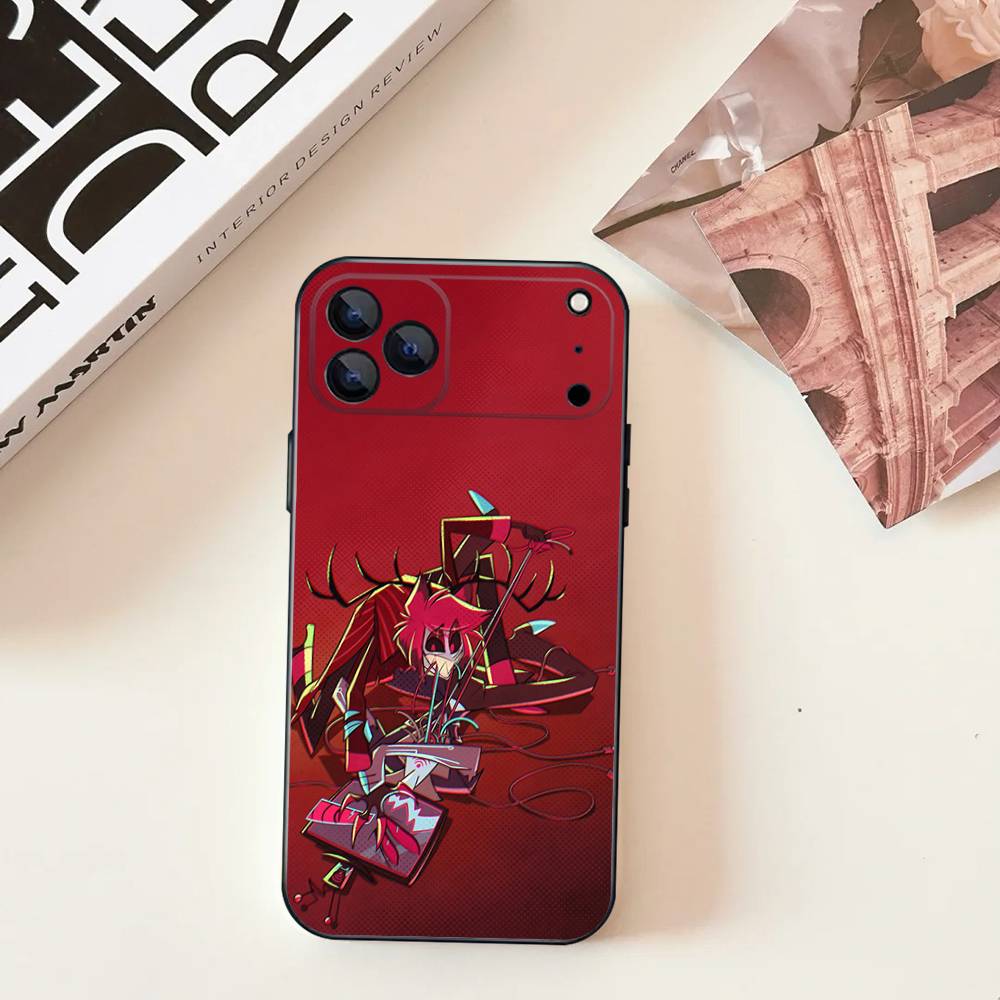 H-Hazbin HotelS VOX Trust Us Phone Case For iPhone 17,16,15,14,13,12,11,Pro,Max,Plus,E,SE4,Air,Mini Black Precise Hole Matching iPhone16PRO