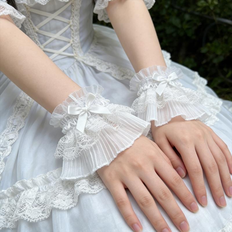 Elegant Lace Bowknot Arm Sleeves For Nails Photography Styling Fashionable Cuffs Sleeves Armwear Cosplay Accessories