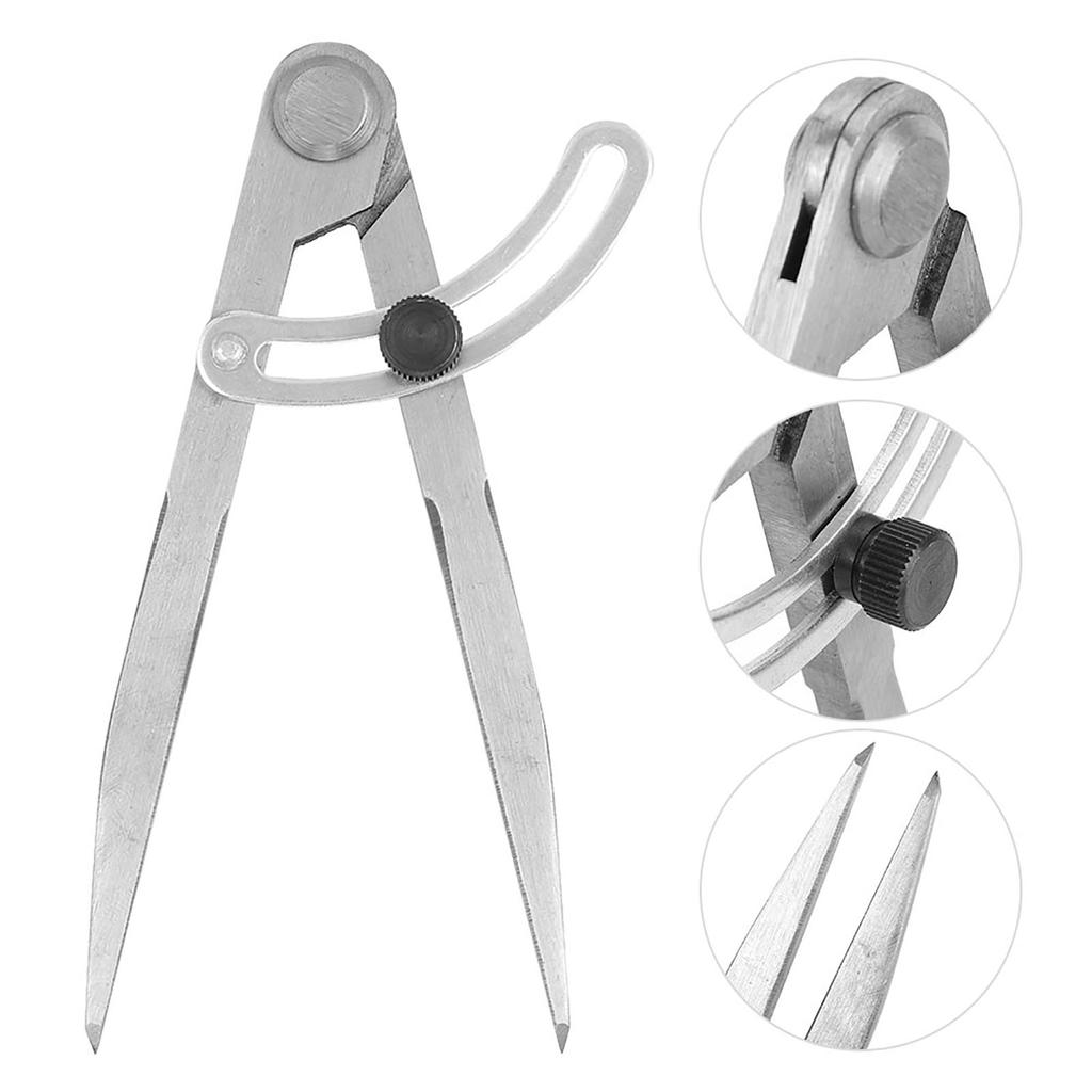 Leather Craft Compass Steel Adjustable Spacing Edge Creaser DIY Tool 155mm