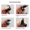 3Pin Male to Female Right Angled Microphones Auditory Adapter for Sound Engineer Professional