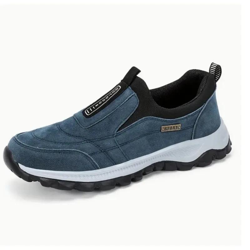 Outdoor Shoe Men Sneakers Sping Slip On Casual Men Shoes Breathable Suede Leather Shoe Anti-skid Walking Shoe Hot Sale Footwear