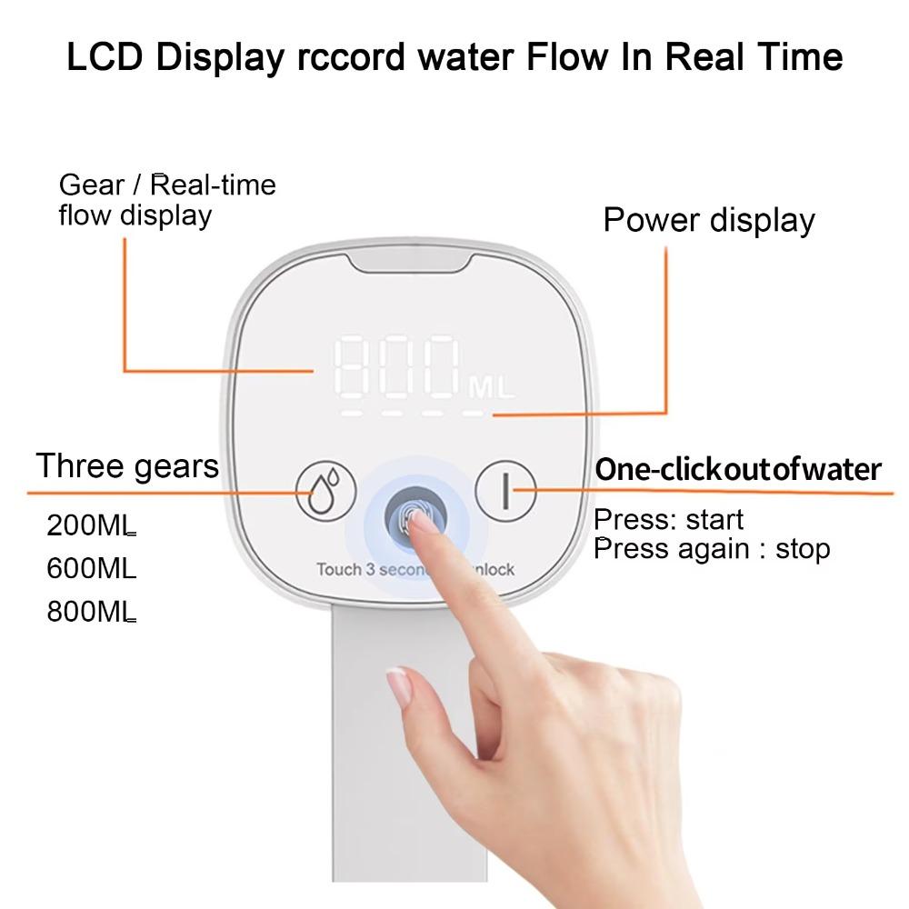 LED Display Water Bottle Pump Foldable Water Dispenser Quantitative Wine Dispenser  Outdoor