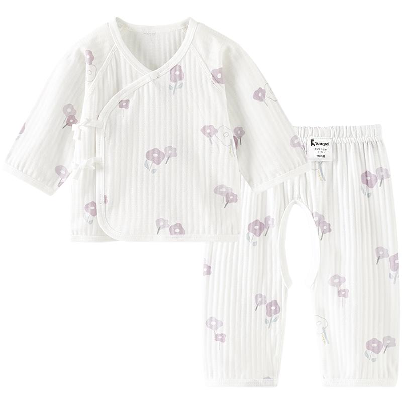 TONGTAI Baby Summer Pure Cotton Jacquard Set