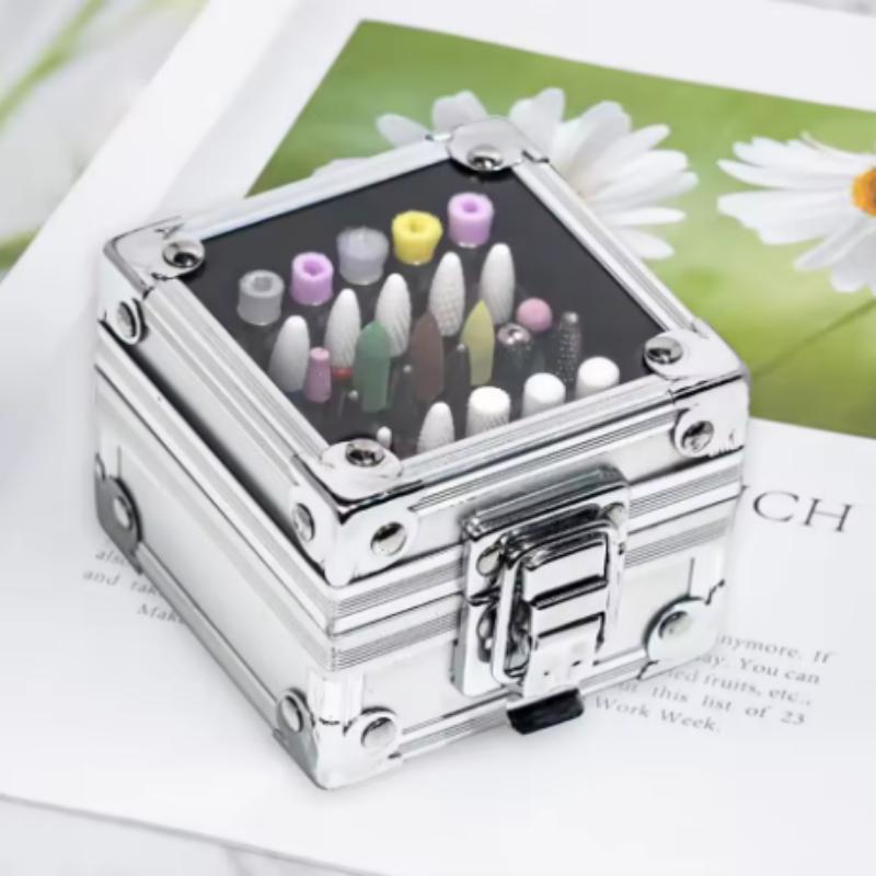 25/40/50 Löcher Schleifkopf Bit Aufbewahrungsbox Einzigartiges Design Leerer Nageltischbohrer Bits Organizer Halter Behälter Nageltischbohrer Display