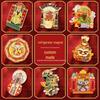 Guangzhou God of Wealth Cultural Metal Refrigerator Magnet – Strong Magnetic Suction, Creative Design