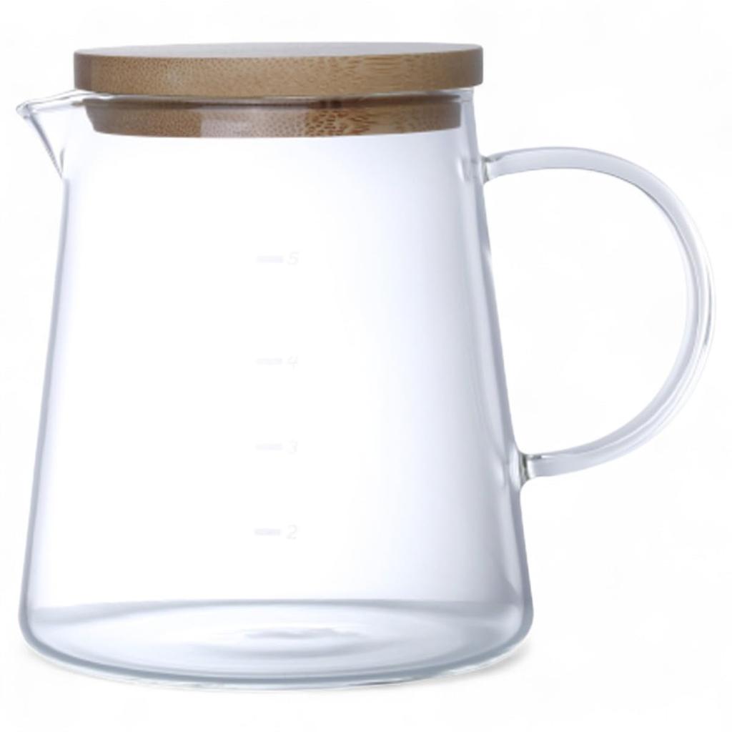 Mizukage Glass Coffee Drip Current Model J-kitchens Heat-Resistant Pot, 80xH112mm, 580cc,