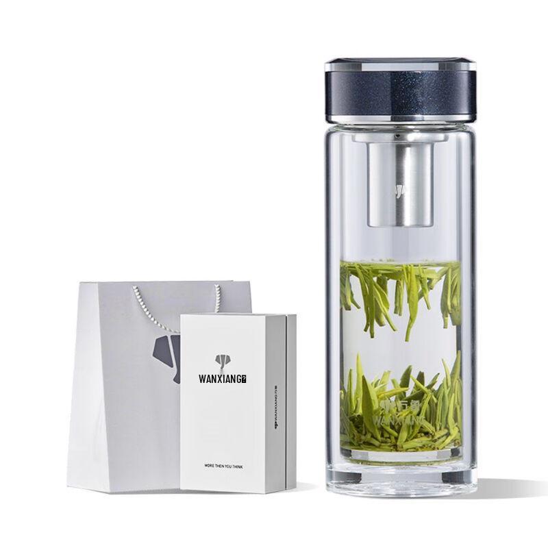 Vientiane Silver Ion Antibacterial Double-Layer Glass Tea Infuser Mug