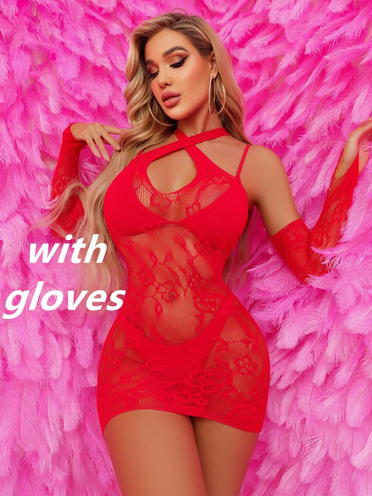 Transparent Seductive Women'S Sexy Fishnet Hollow See Through Bodycon Hip Dress Fashion Night Club Party Wear Erotic Mesh Skirt