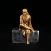 Saibaba Idol Shirdi Sai Baba Statue Sai Baba Idol Murti Religious God Idol for Car Dashboard & Home Decorative Showpiece Gift Item