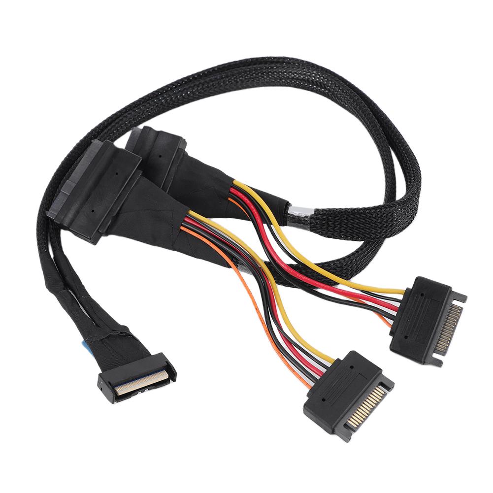 SlimSAS 8X To 2*U.2 NVMe Adapter SlimSAS Data Line SFF8654(8i) To 2*SFF-8639 NVME(U.2) Patch Cord
