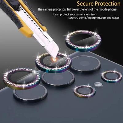 Luxury Diamond Camera Lens Protector Case for Samsung Galaxy S24 Ultra S23Ultra Metal Lens Ring Protector Glass Cover