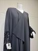 Modest Solid Color Abaya Cardigan - One Size Long Robe for Middle East and Dubai