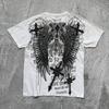 Classic Y2K Gothic Style Tshirt Print Oversized T Shirt High Street Shirts Gothic Round Neck Cotton Tops New Unisexs Women T Shirt