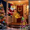 Outdoor Home Courtyard Lighting Solar Lantern Santa Claus Holiday Outdoor Display Lights Colorful Flashing String Lights