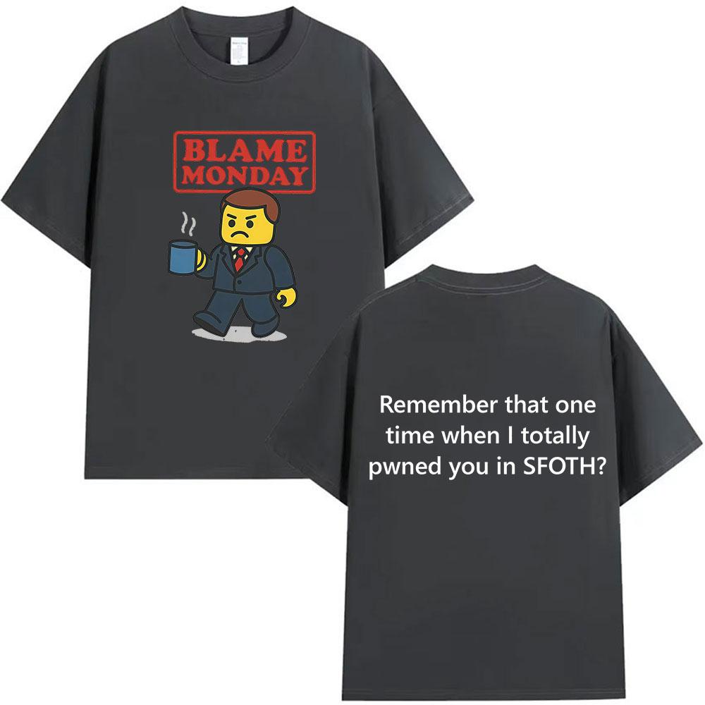

Blame John Funny Shedletsky Forsaken Meme Graphic 100%cotton men s shirt shirt Y2K summer women s fashion oversized streetwear 4XL
