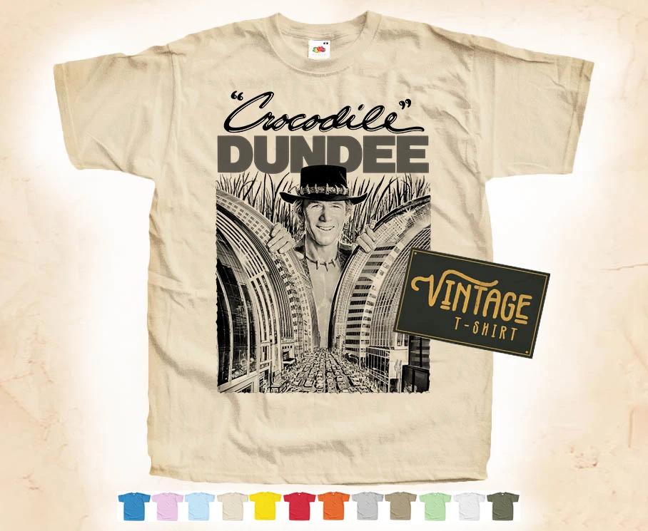 Black Print CROCODILE DUNDEE vol.1 T-SHIRT Tee Vintage Poster 12 Colors S-5XL S