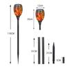 GLOWDAWN Solar Lights, Outdoor Flame Lights, Solar Torch Lights with 96 Built-in Bulbs, IP65 Waterproof, Automatic On/Off, Easy Installation, for Lawn