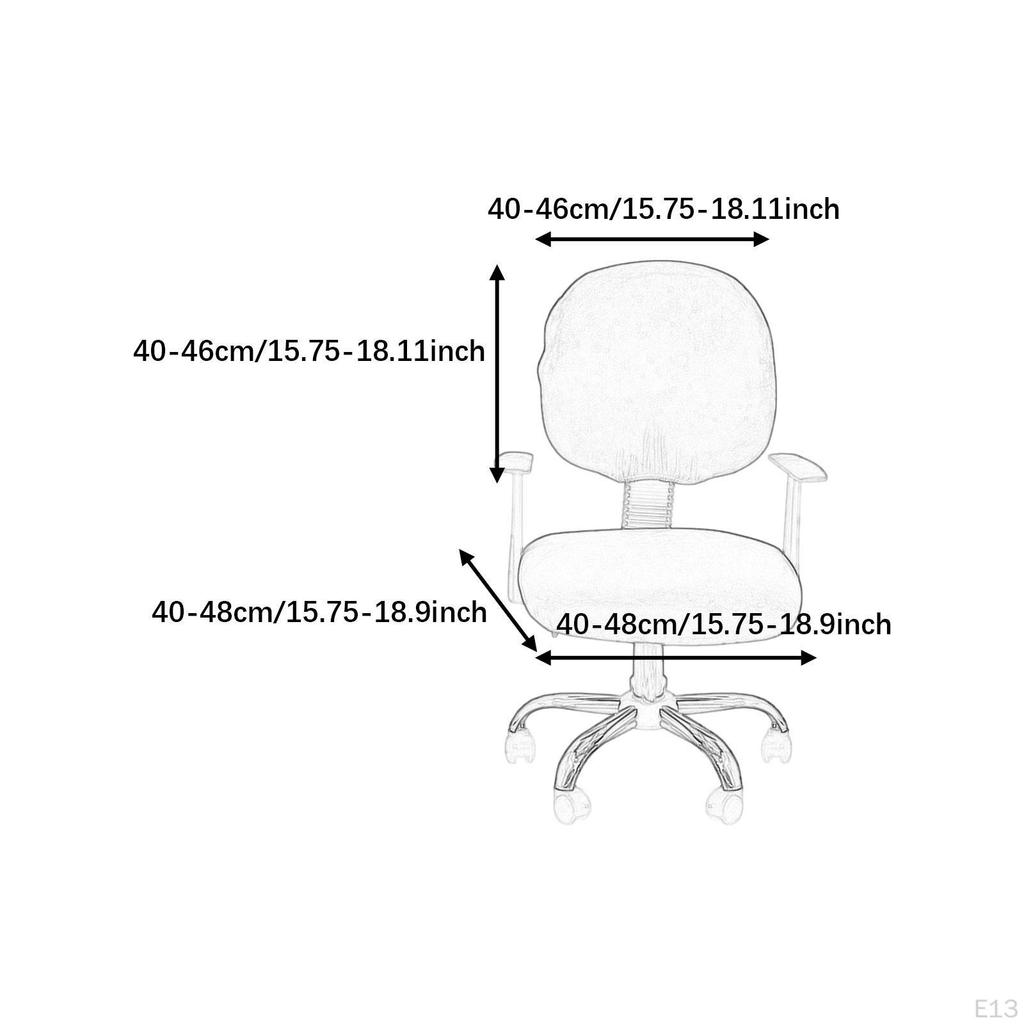 Computer Chair Cover, Office Seat Split Stretch Backrest