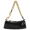 Cylinder Cindy Brass Hardware Zipper Closure Leather Tote Shoulder Bag Women Bags Black 4603000BWL008LBLACK