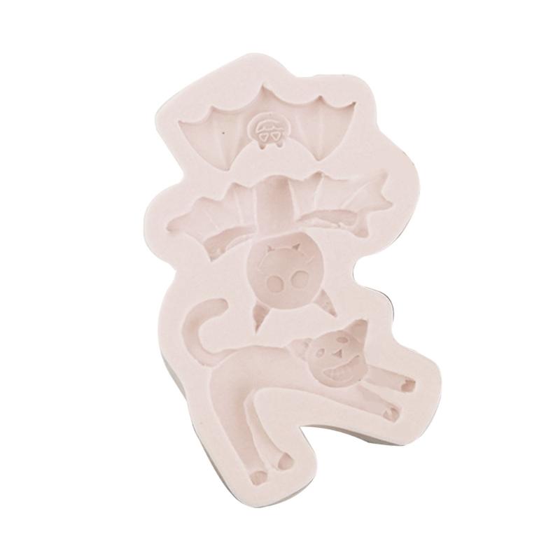 Cartoon Halloween Fondant Chocolate Mold Cake Decorating Tools Skull Bat Tombstone Baking Silicone Mold Easy to Clean