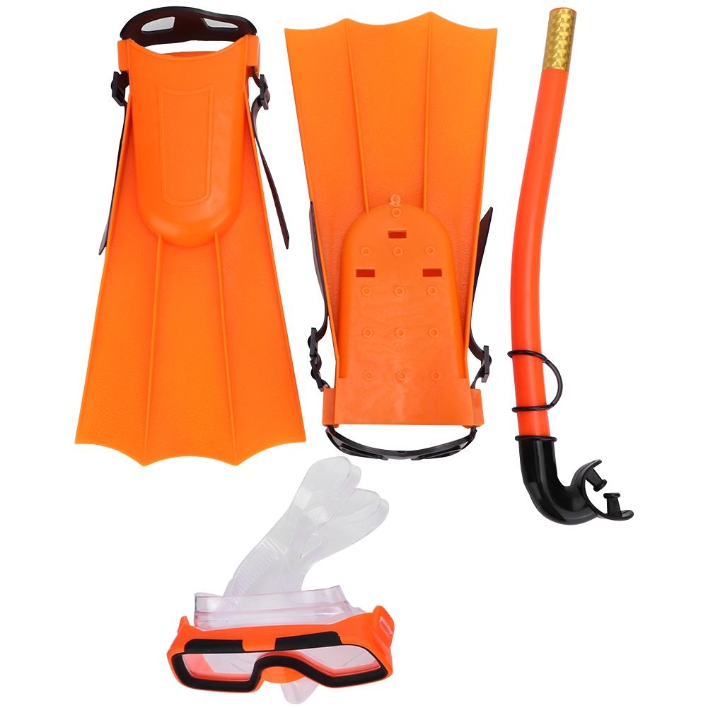 Children Diving Snorkeling Mask Goggle Snorkel Flippers Set Swimming Equipment Accessory(30 35)