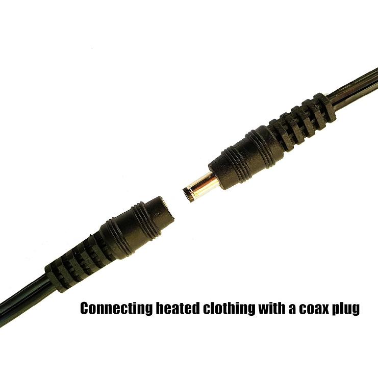 MOTOPOWER MP69006 10" SAE To Coax Female Adapter Cable SAE To DC Coax Motorcycle Heat Clothing Jack Adapter