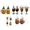 Christmas Drink Cup Ornaments Acrylic Hanging Decor for Tree Car Mirror Festive Birthday Party