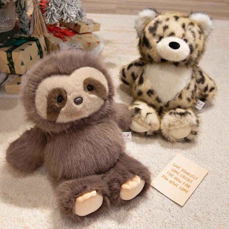 50cm Cartoon Cute Running Animal Plush Doll Pillow Rabbit Panda Sloth Bear Leopard Sheep Stuffed Toy Home Decor Gift For Kids