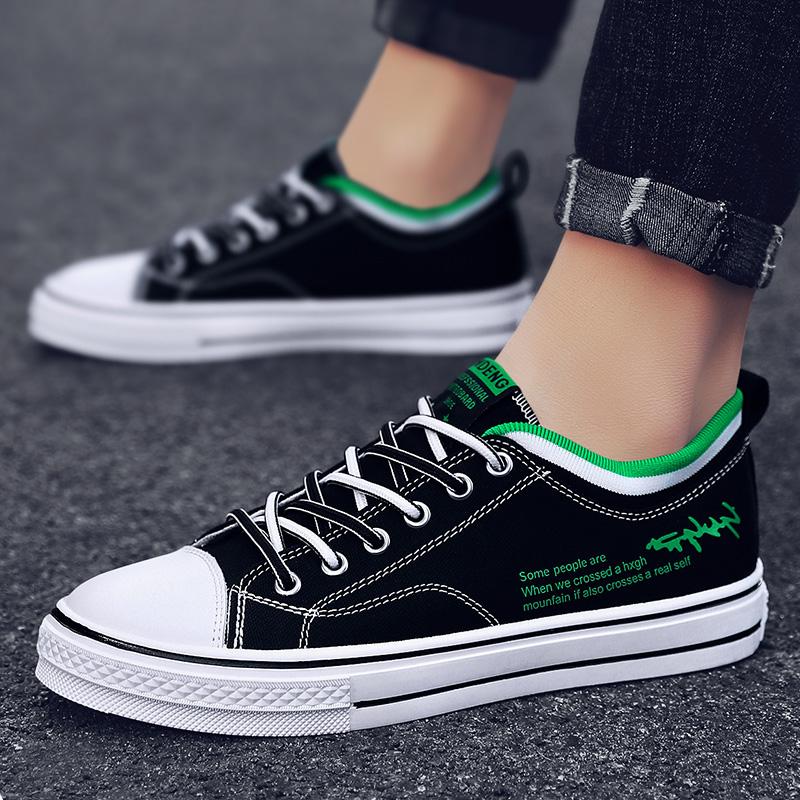 Summer new breathable flat canvas shoes sports casual black board shoes student cloth shoes