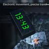 Solar Powered Car Clock Noctilucence Electronic Dashboard Timepiece with Temperature Date Display for Auto Enthusiasts