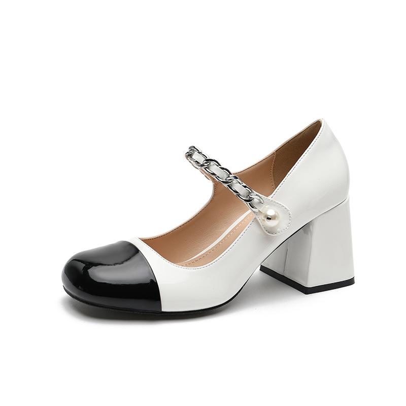 Vintage Mary Jane shoes female French