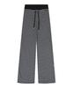 ORDINARY HOLIDAY Stripe Jersey Wide Pants [Black]