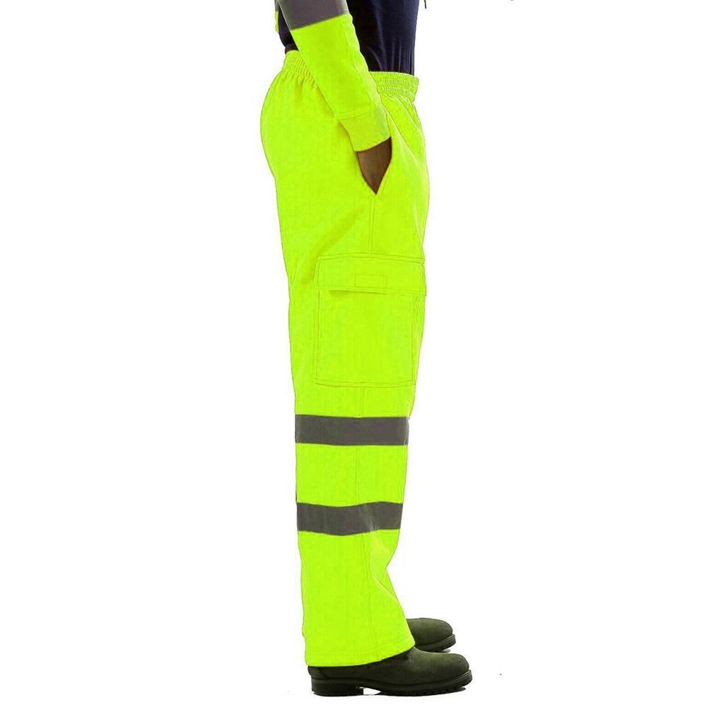 Men's  Sanitation Workers Reflective Stripes Work Clothes Two-piece Suit