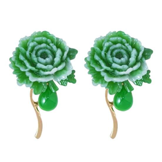 Peony Brooch Resin Flower Brooch Pin Retro Peony Lapel Pin Fashion Accessory