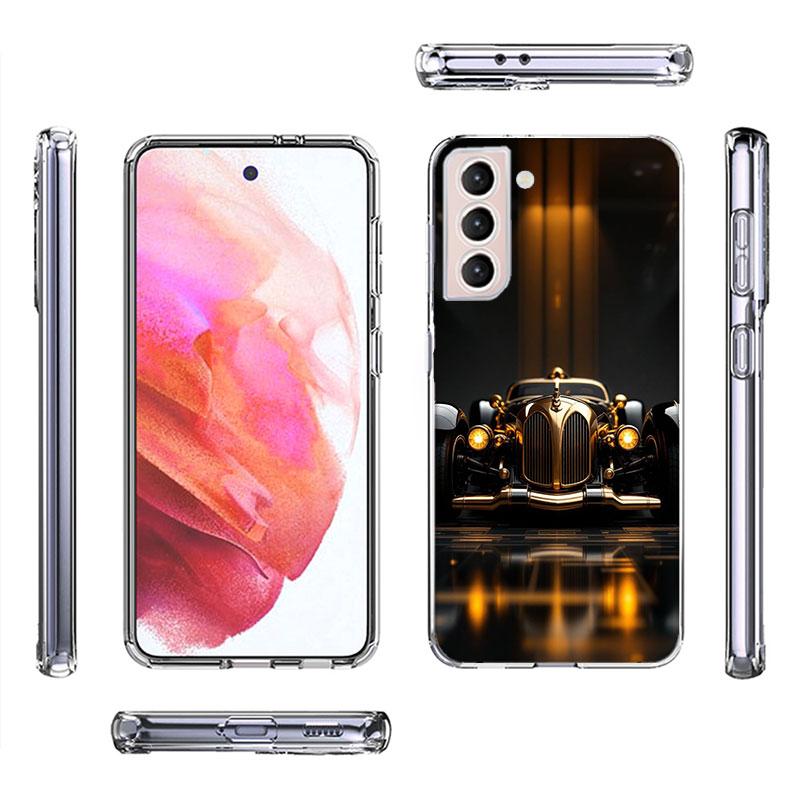Steampunk Car Phone Case For Samsung Galaxy S25 Edge S24 S23 FE S21 S20 S10 Plus S22 S26 Ultra Cover Clear Cases TPU Capa Shell