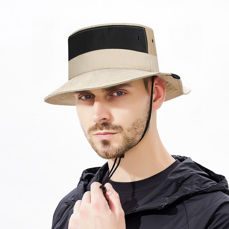 Summer Color Matching Sunshade Lightweight Outdoor Quick-Drying Cap Big Head Circumference Mountaineering Foldable Sunscreen Camping Fisherman Hat