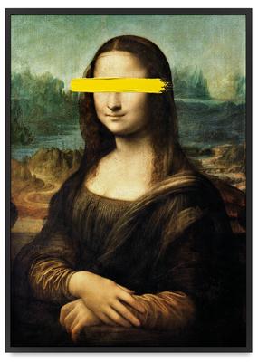 Mona Lisa Da Vinci Pop Art Poster In Black Frame 