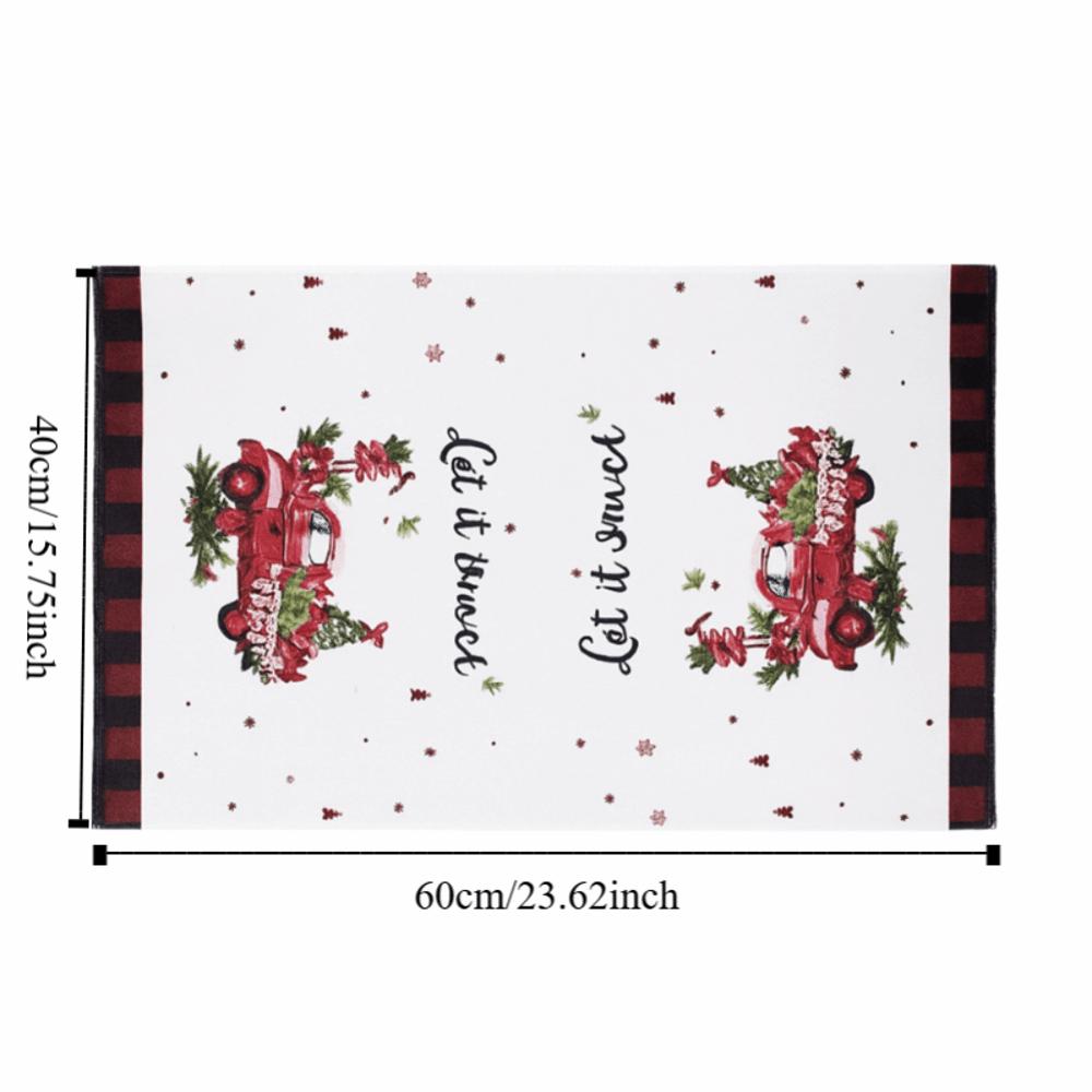 5Pcs Ultra Soft Christmas Dishcloth Towel Quick-drying Reusable Christmas Kitchen Dishcloth Microfiber Christmas Hand Towel