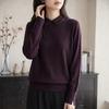 Long-sleeved Wool Knitted Sweater, Suitable for Spring and Autumn, Women's Pullover Outerwear with A Turned-up Collar
