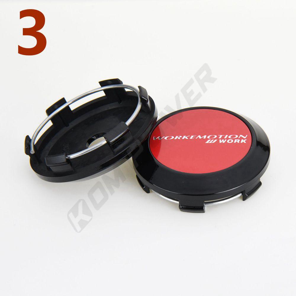 4PCS OD 68MM / ID 64MM Center Rim Cap WORK EMOTION EQUIP MEISTER VS Emblem Wheel Cover Cap Wheel Hub Cap