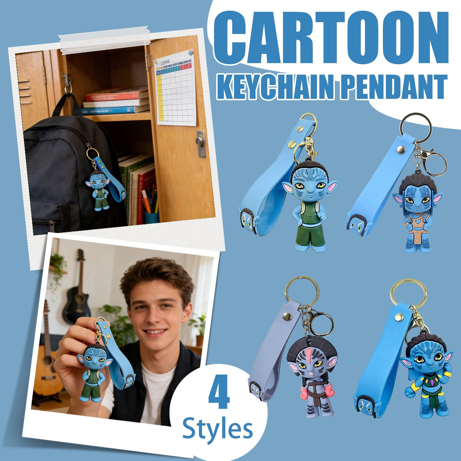 

Creative Cartoon Keychain Three-dimensional Doll Bag Couple Pendant Car Key Chain Gift One Size