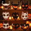 Halloween Bone Skull Masks Half-face Bloody Mask Cosplay Dragon God Fierce Tiger Night Fork Tengu Man Wolf Mask Party Decor Prop