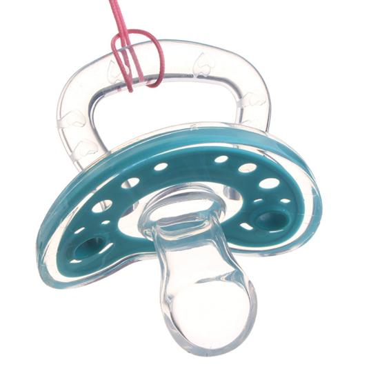 

М яка силіконова пустушка для новонароджених, плоска кругла голова, пустушка, соска ціан