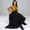 European 90% Duck Down Long Puffy Windproof Cycling Skirt, A-line Warm Skirt for Clearance