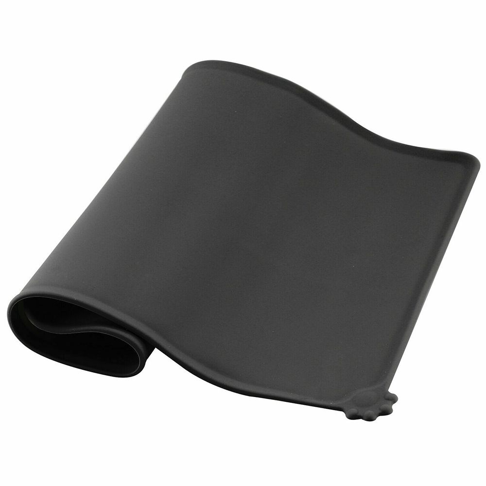 

Великий Нековзкий Килимок-Підкладка для Миски Кота, Килимок для Їжі Домашніх Тварин, Піднос для Мисок Собаки, Килимок для Годування 55x38cm чорний