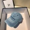 Spring and summer sun protection hat female embroidery letter denim baseball cap youth versatile street students sun protection visor tide